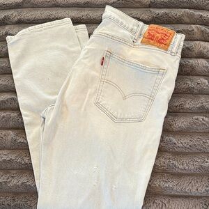Levi's Men's Relaxed Jeans in Light Gray